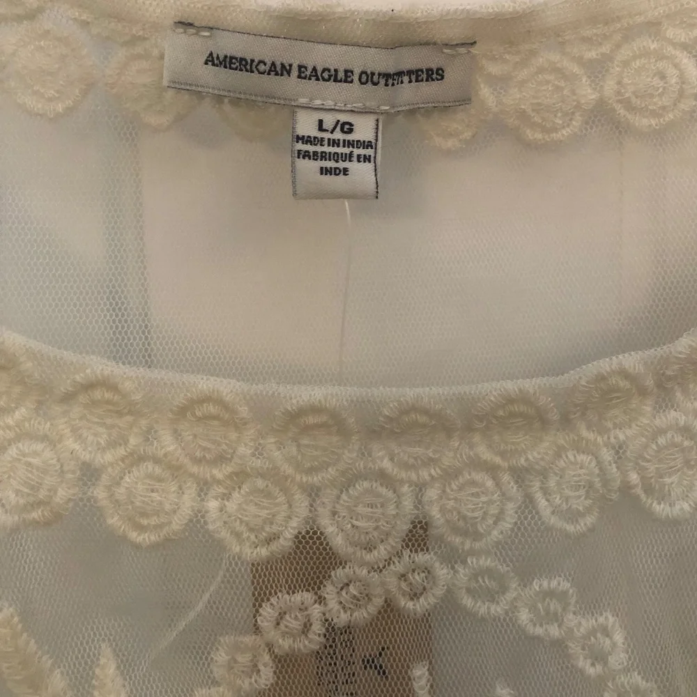 American Eagle Outfitters cream lace sheath overlay size L NWT - Picture 5 of 5
